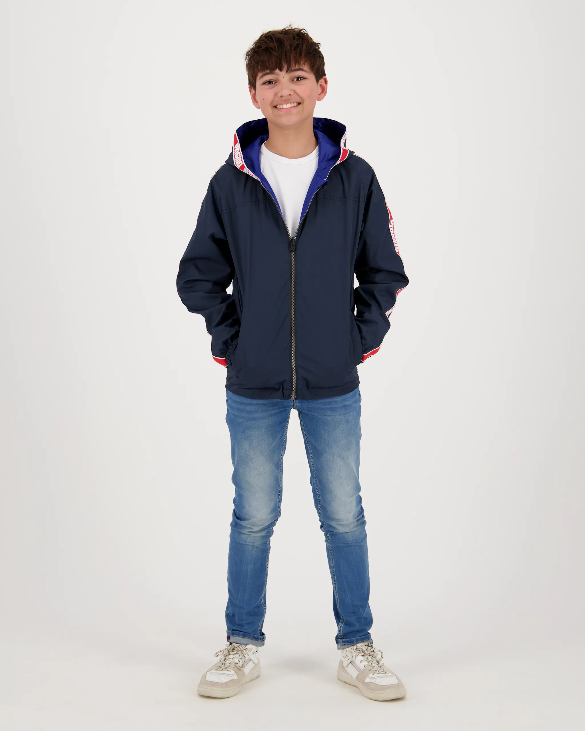 Jungen Reversible Jacke Tape | Blau