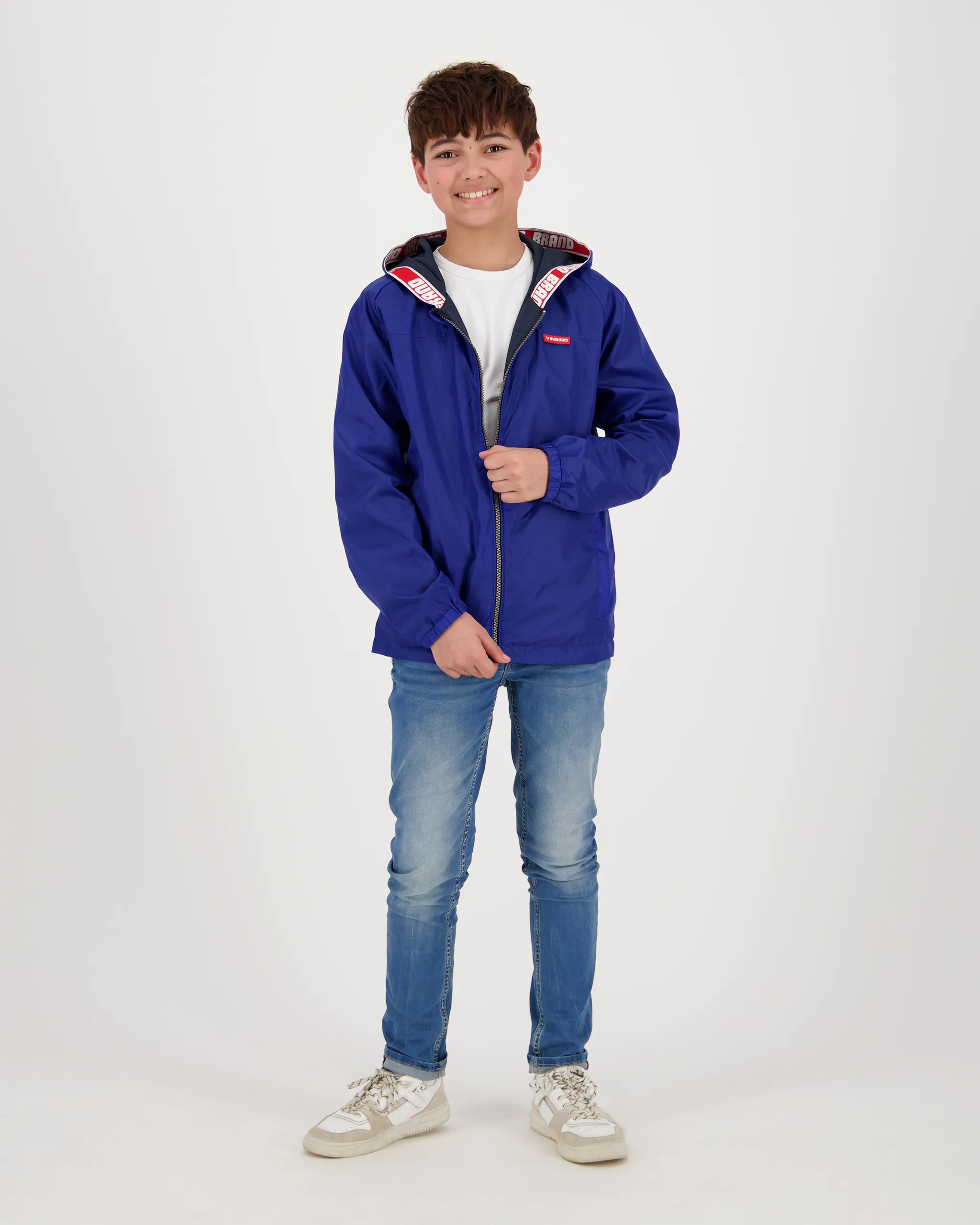 Jungen Reversible Jacke Tape | Blau