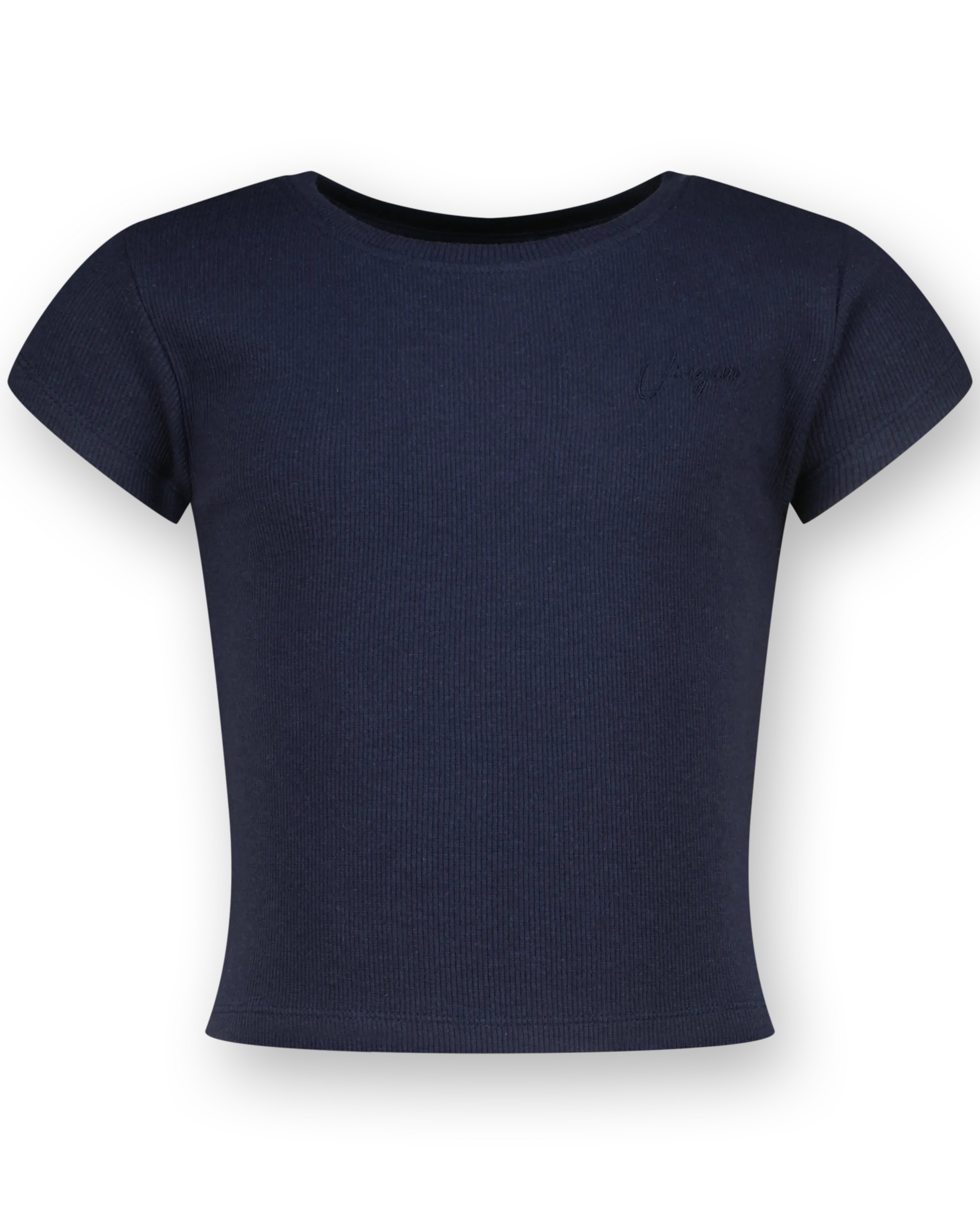 Top G-Basic-Crop Rib Tee