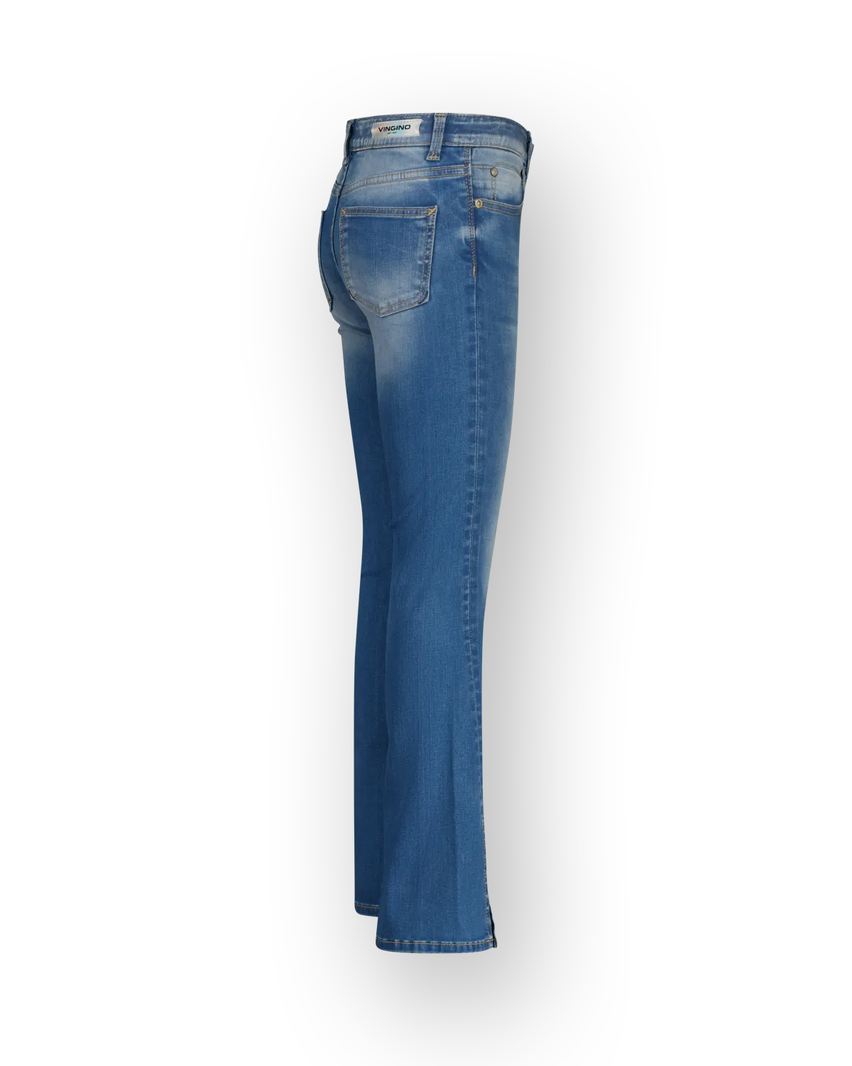 Mädchen Flare Jeans Britte Split | Blau