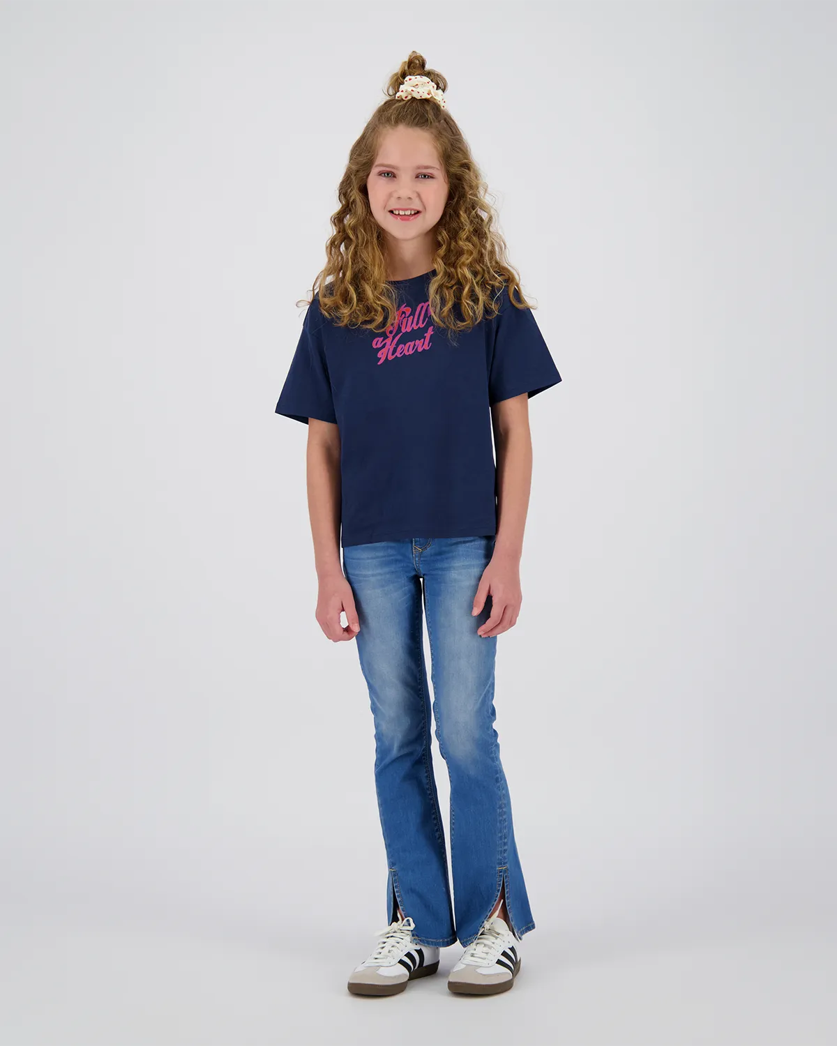 Mädchen Flare Jeans Britte Split | Blau