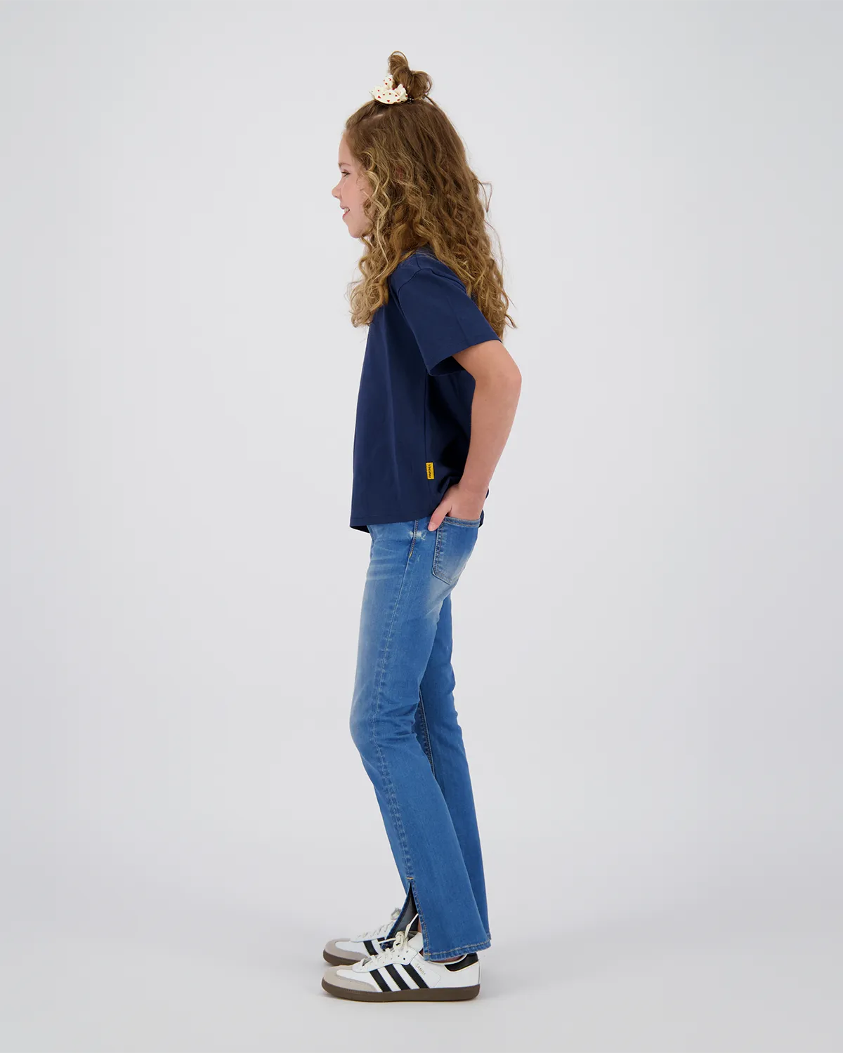 Mädchen Flare Jeans Britte Split | Blau