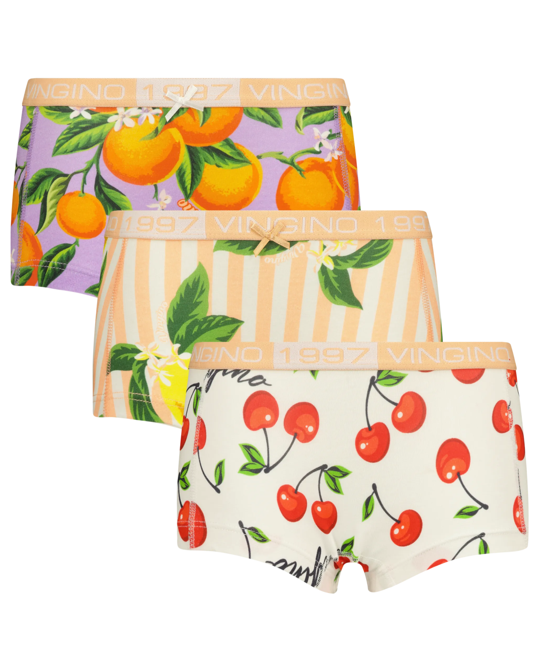 Mädchen Hipster G-241-15 Fruit 3 Pack | Rosa