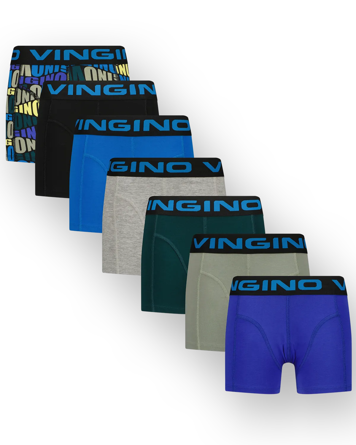 Jungen Boxer Blue 7-pack | Schwarz