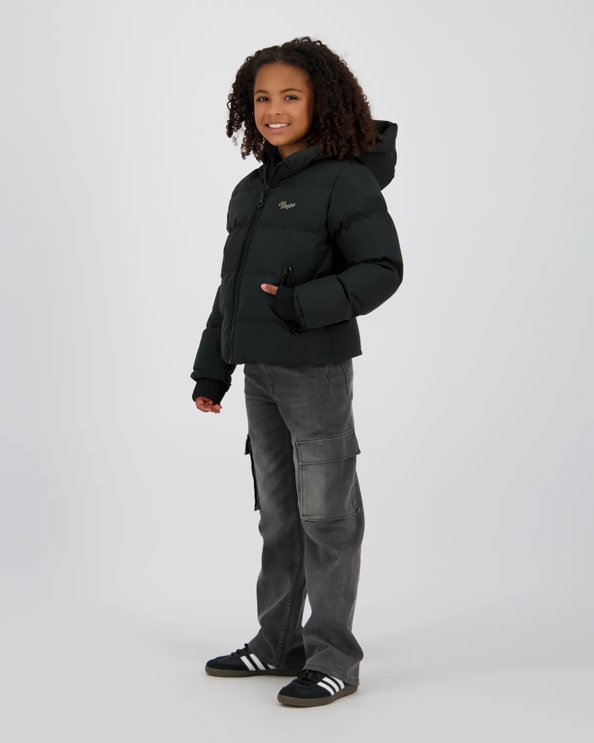 Mädchen Hooded Jacke Tezia | Schwarz