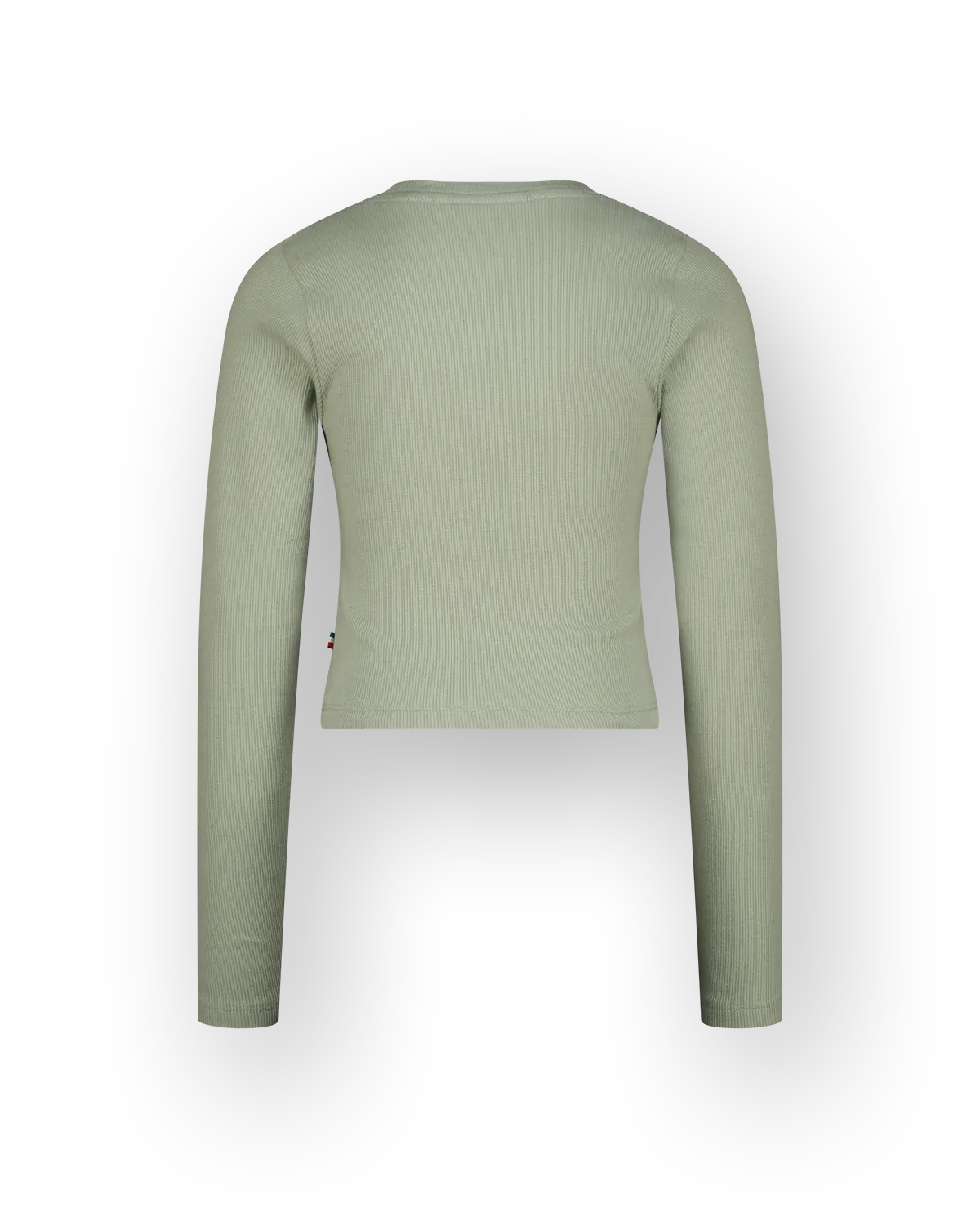 Mädchen Top G-basic-crop rib longsleeve | Grün