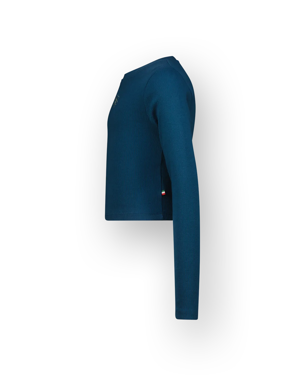 Mädchen Top G-basic-crop rib longsleeve | Blau
