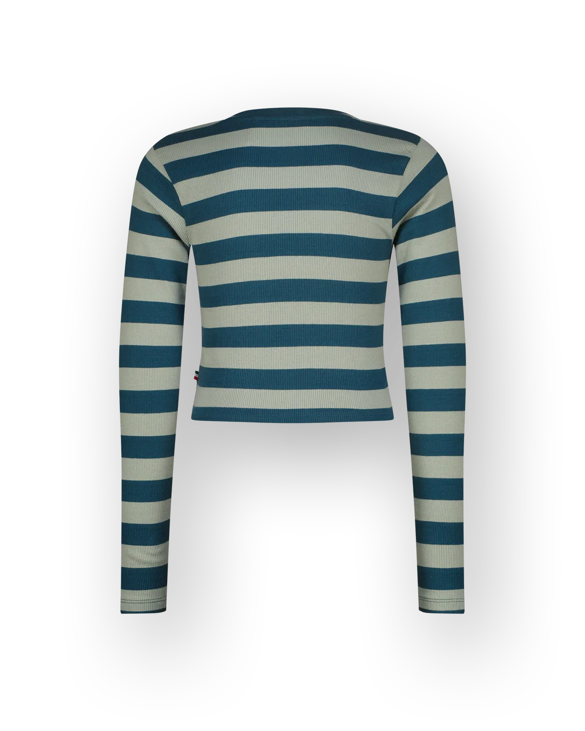 Mädchen Top G-basic-crop rib stripe | Grün