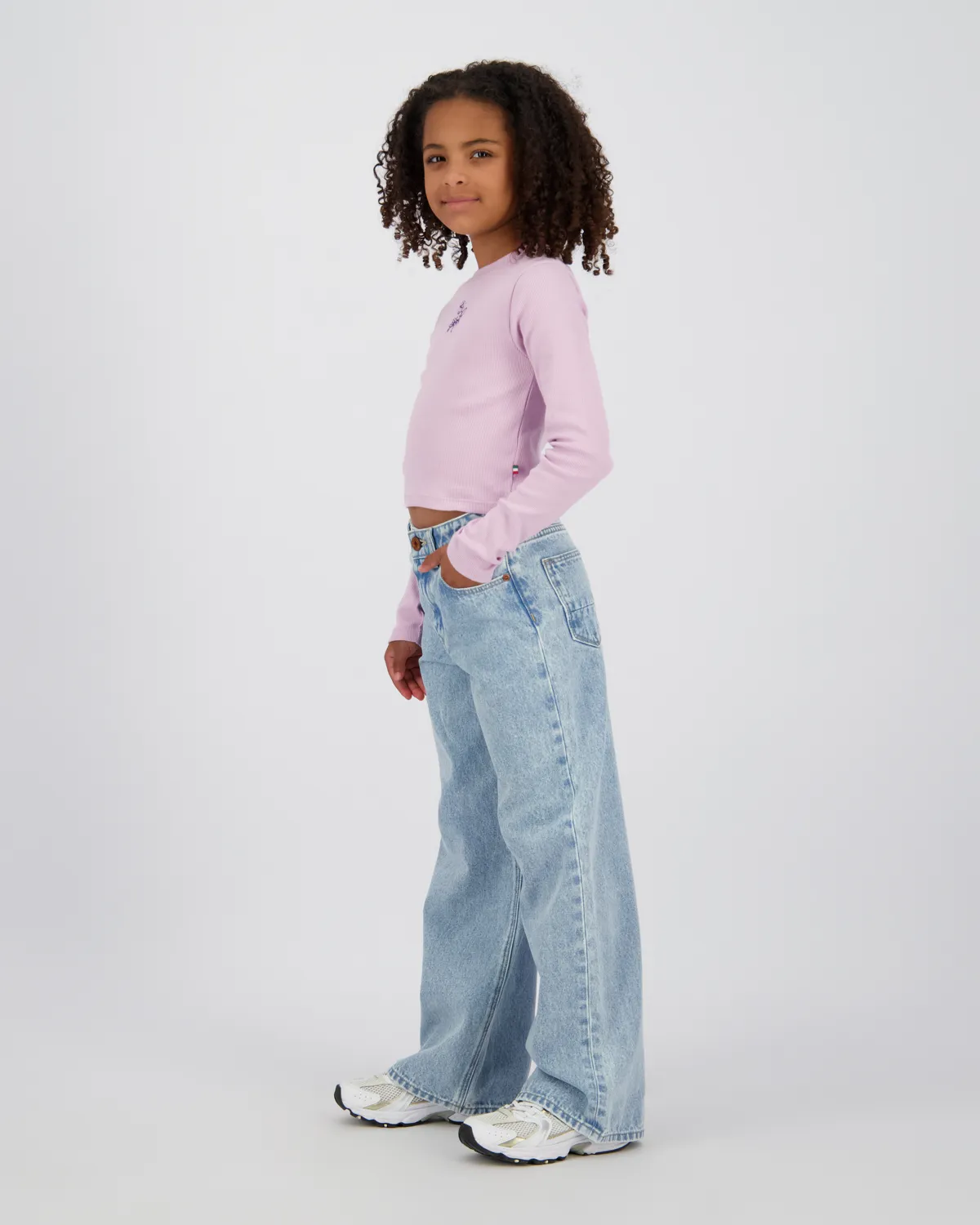 Mädchen Extra wide leg Jeans Cherry | Blau