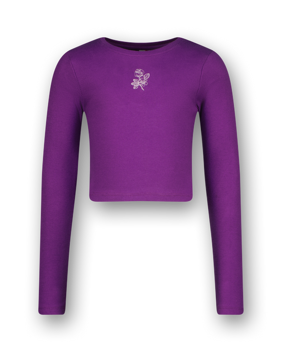 T-shirt G-basic-crop Rib Longsleeve