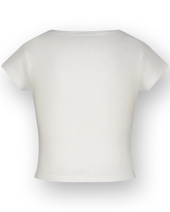 T-shirt Basic-Crop Rib Tee