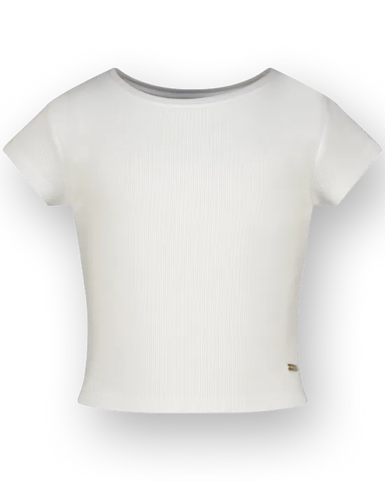 T-shirt Basic-Crop Rib Tee