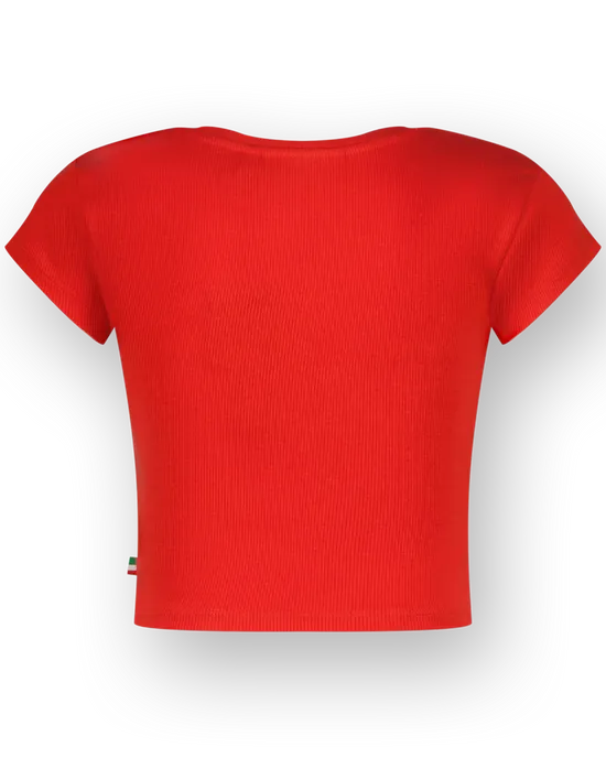 T-shirt Basic-Crop Rib Tee