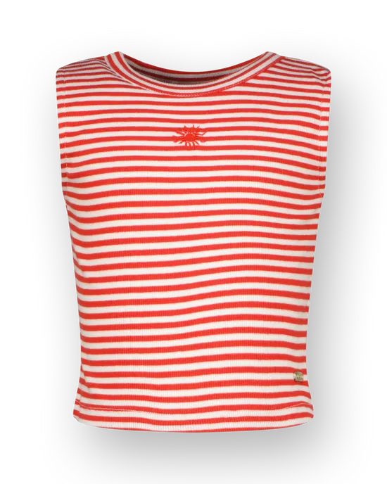 Top Basic-Crop Rib Top Stripe