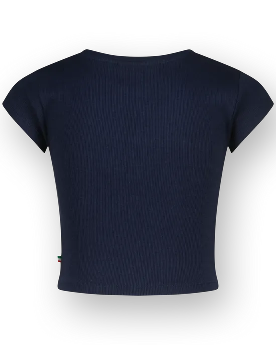T-shirt Basic-Crop Rib Tee